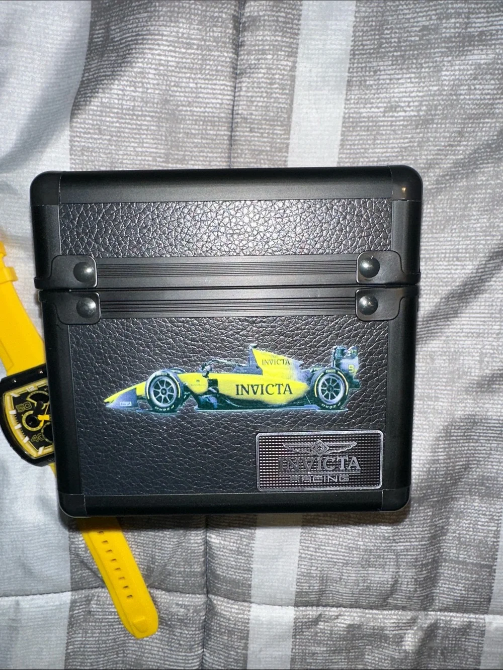 Invicta Bold Yellow Sport Watch with Black Dial